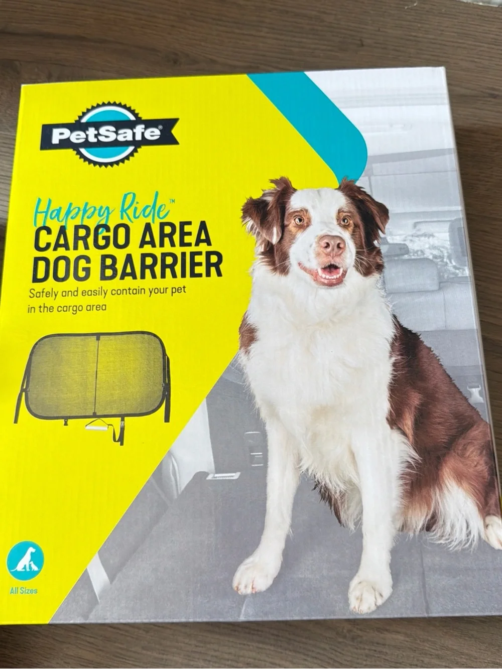 PetSafe Yellow & Teal Happy Ride Cargo Area Dog Barrier New